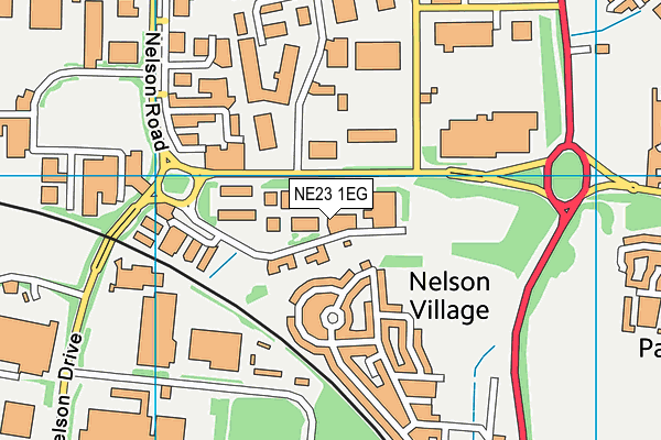 NE23 1EG map - OS VectorMap District (Ordnance Survey) NE23 1EG map - OS VectorMap District (Ordnance Survey)