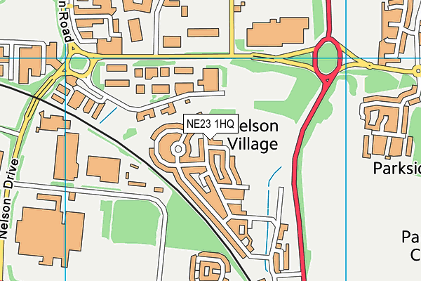 NE23 1HQ map - OS VectorMap District (Ordnance Survey) NE23 1HQ map - OS VectorMap District (Ordnance Survey)