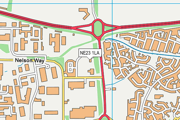 NE23 1LA map - OS VectorMap District (Ordnance Survey) NE23 1LA map - OS VectorMap District (Ordnance Survey)
