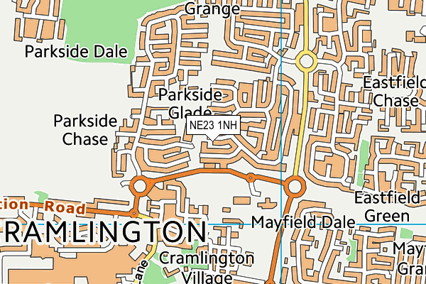 NE23 1NH map - OS VectorMap District (Ordnance Survey) NE23 1NH map - OS VectorMap District (Ordnance Survey)