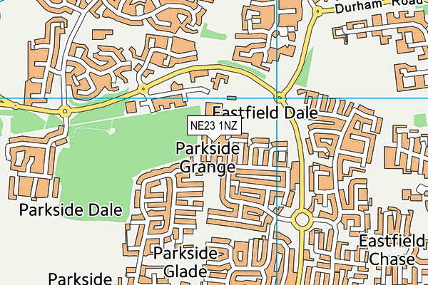 NE23 1NZ map - OS VectorMap District (Ordnance Survey) NE23 1NZ map - OS VectorMap District (Ordnance Survey)