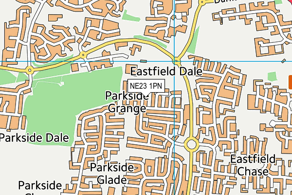 NE23 1PN map - OS VectorMap District (Ordnance Survey) NE23 1PN map - OS VectorMap District (Ordnance Survey)