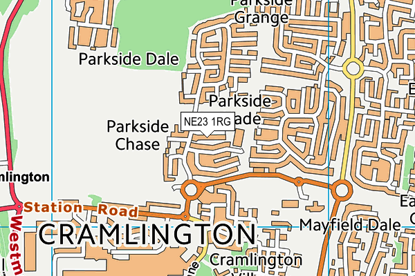 NE23 1RG map - OS VectorMap District (Ordnance Survey) NE23 1RG map - OS VectorMap District (Ordnance Survey)