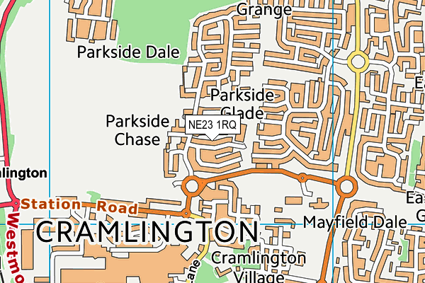 NE23 1RQ map - OS VectorMap District (Ordnance Survey) NE23 1RQ map - OS VectorMap District (Ordnance Survey)