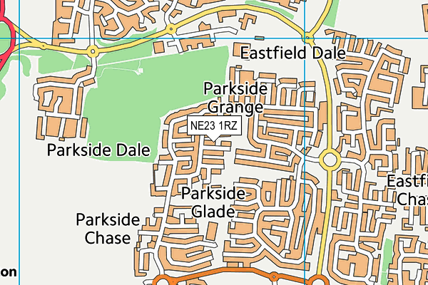 NE23 1RZ map - OS VectorMap District (Ordnance Survey) NE23 1RZ map - OS VectorMap District (Ordnance Survey)