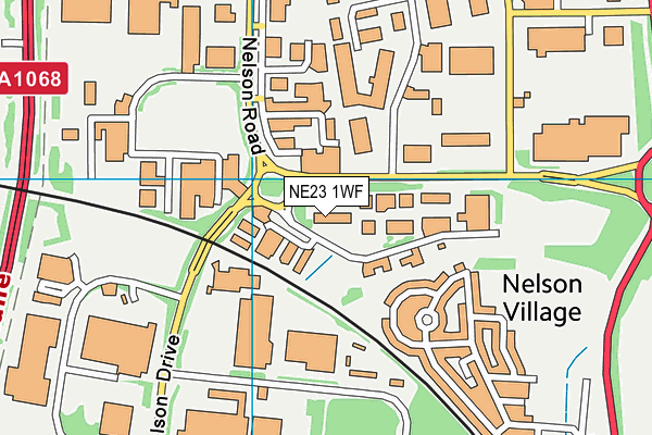 NE23 1WF map - OS VectorMap District (Ordnance Survey) NE23 1WF map - OS VectorMap District (Ordnance Survey)