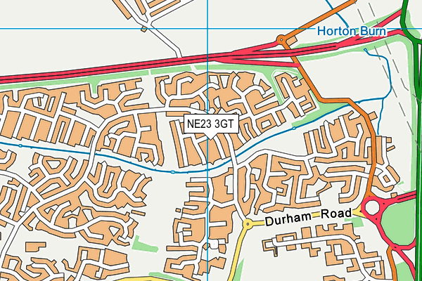 NE23 3GT map - OS VectorMap District (Ordnance Survey) NE23 3GT map - OS VectorMap District (Ordnance Survey)