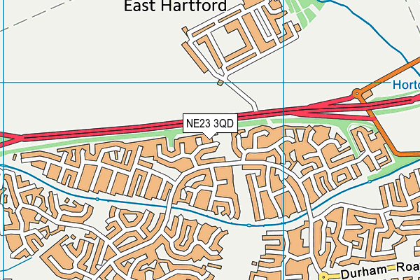 NE23 3QD map - OS VectorMap District (Ordnance Survey) NE23 3QD map - OS VectorMap District (Ordnance Survey)