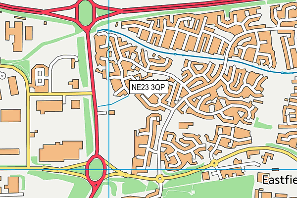 NE23 3QP map - OS VectorMap District (Ordnance Survey) NE23 3QP map - OS VectorMap District (Ordnance Survey)