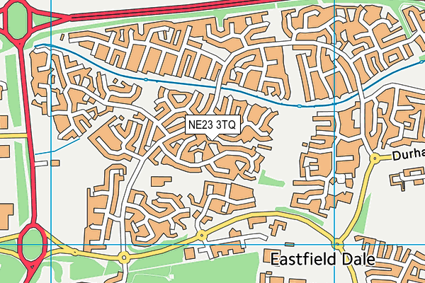 NE23 3TQ map - OS VectorMap District (Ordnance Survey) NE23 3TQ map - OS VectorMap District (Ordnance Survey)