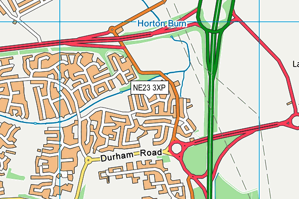 NE23 3XP map - OS VectorMap District (Ordnance Survey) NE23 3XP map - OS VectorMap District (Ordnance Survey)