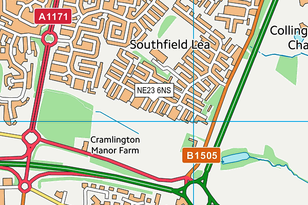 NE23 6NS map - OS VectorMap District (Ordnance Survey) NE23 6NS map - OS VectorMap District (Ordnance Survey)
