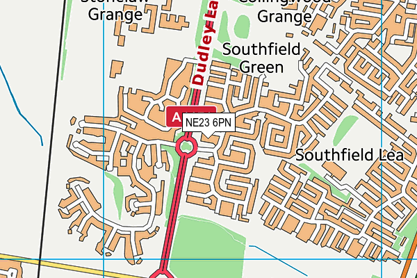 NE23 6PN map - OS VectorMap District (Ordnance Survey) NE23 6PN map - OS VectorMap District (Ordnance Survey)
