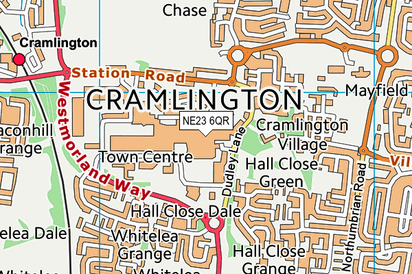 NE23 6QR map - OS VectorMap District (Ordnance Survey) NE23 6QR map - OS VectorMap District (Ordnance Survey)