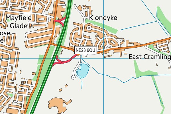 NE23 6QU map - OS VectorMap District (Ordnance Survey) NE23 6QU map - OS VectorMap District (Ordnance Survey)