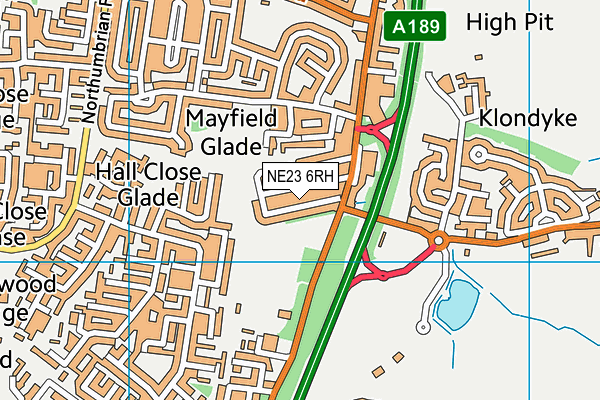 NE23 6RH map - OS VectorMap District (Ordnance Survey) NE23 6RH map - OS VectorMap District (Ordnance Survey)