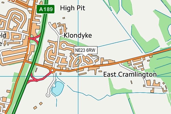 NE23 6RW map - OS VectorMap District (Ordnance Survey) NE23 6RW map - OS VectorMap District (Ordnance Survey)