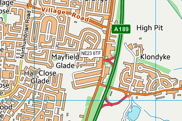 NE23 6TF map - OS VectorMap District (Ordnance Survey) NE23 6TF map - OS VectorMap District (Ordnance Survey)