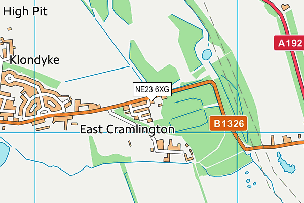 NE23 6XG map - OS VectorMap District (Ordnance Survey) NE23 6XG map - OS VectorMap District (Ordnance Survey)