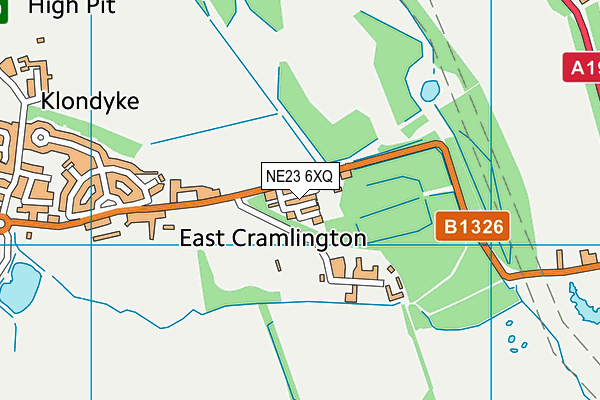 NE23 6XQ map - OS VectorMap District (Ordnance Survey) NE23 6XQ map - OS VectorMap District (Ordnance Survey)