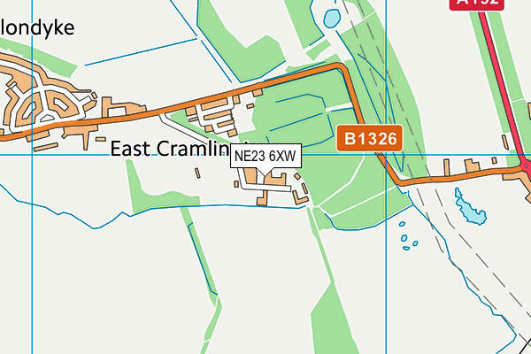 NE23 6XW map - OS VectorMap District (Ordnance Survey) NE23 6XW map - OS VectorMap District (Ordnance Survey)