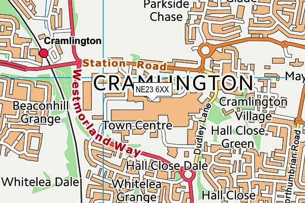 NE23 6XX map - OS VectorMap District (Ordnance Survey) NE23 6XX map - OS VectorMap District (Ordnance Survey)