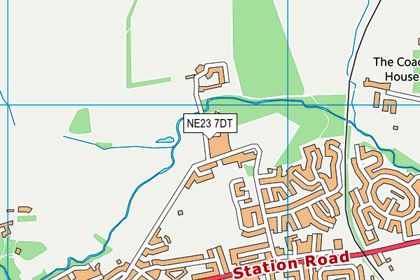 NE23 7DT map - OS VectorMap District (Ordnance Survey) NE23 7DT map - OS VectorMap District (Ordnance Survey)