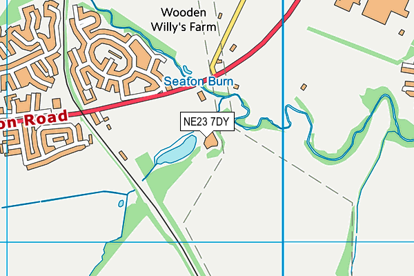 NE23 7DY map - OS VectorMap District (Ordnance Survey) NE23 7DY map - OS VectorMap District (Ordnance Survey)