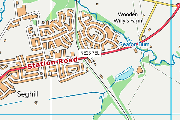 NE23 7EL map - OS VectorMap District (Ordnance Survey) NE23 7EL map - OS VectorMap District (Ordnance Survey)