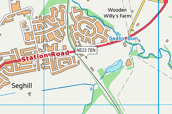 NE23 7EN map - OS VectorMap District (Ordnance Survey) NE23 7EN map - OS VectorMap District (Ordnance Survey)