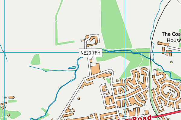 NE23 7FH map - OS VectorMap District (Ordnance Survey) NE23 7FH map - OS VectorMap District (Ordnance Survey)