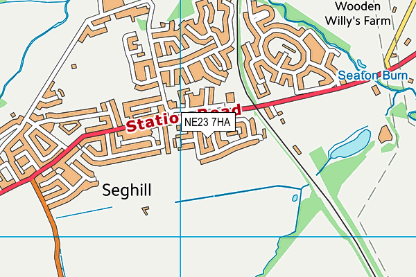 NE23 7HA map - OS VectorMap District (Ordnance Survey) NE23 7HA map - OS VectorMap District (Ordnance Survey)
