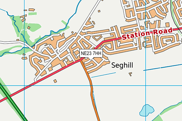 NE23 7HH map - OS VectorMap District (Ordnance Survey) NE23 7HH map - OS VectorMap District (Ordnance Survey)