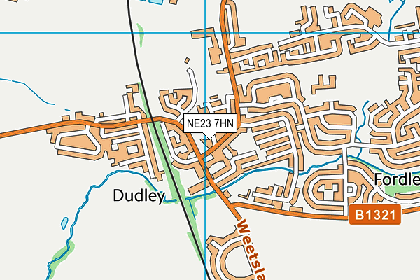 NE23 7HN map - OS VectorMap District (Ordnance Survey) NE23 7HN map - OS VectorMap District (Ordnance Survey)