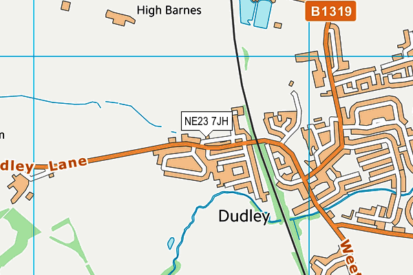 NE23 7JH map - OS VectorMap District (Ordnance Survey) NE23 7JH map - OS VectorMap District (Ordnance Survey)