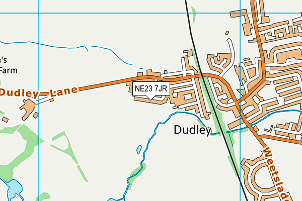 NE23 7JR map - OS VectorMap District (Ordnance Survey) NE23 7JR map - OS VectorMap District (Ordnance Survey)