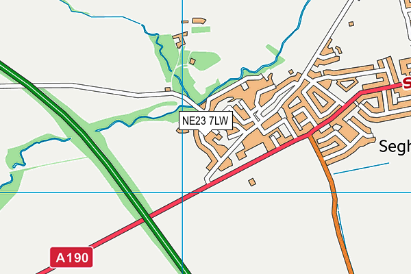 NE23 7LW map - OS VectorMap District (Ordnance Survey) NE23 7LW map - OS VectorMap District (Ordnance Survey)