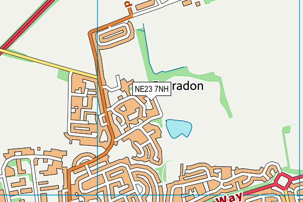 NE23 7NH map - OS VectorMap District (Ordnance Survey) NE23 7NH map - OS VectorMap District (Ordnance Survey)