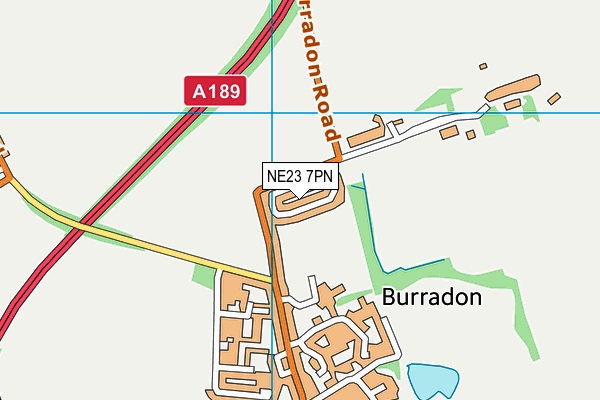 NE23 7PN map - OS VectorMap District (Ordnance Survey) NE23 7PN map - OS VectorMap District (Ordnance Survey)