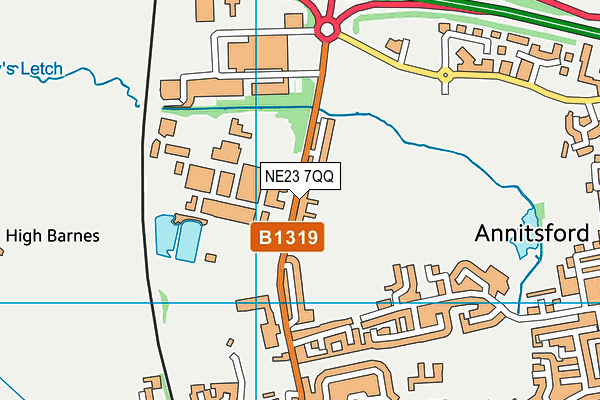 NE23 7QQ map - OS VectorMap District (Ordnance Survey) NE23 7QQ map - OS VectorMap District (Ordnance Survey)