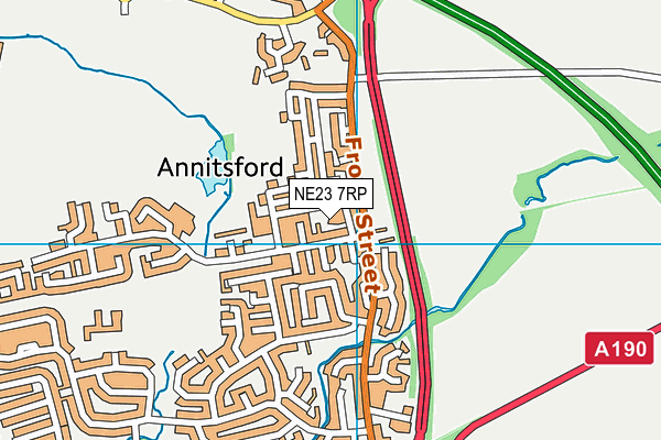 NE23 7RP map - OS VectorMap District (Ordnance Survey) NE23 7RP map - OS VectorMap District (Ordnance Survey)