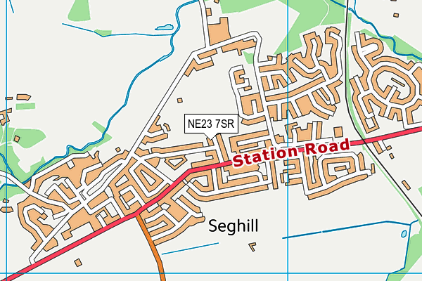 NE23 7SR map - OS VectorMap District (Ordnance Survey)