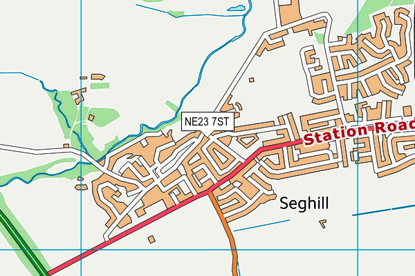 NE23 7ST map - OS VectorMap District (Ordnance Survey) NE23 7ST map - OS VectorMap District (Ordnance Survey)