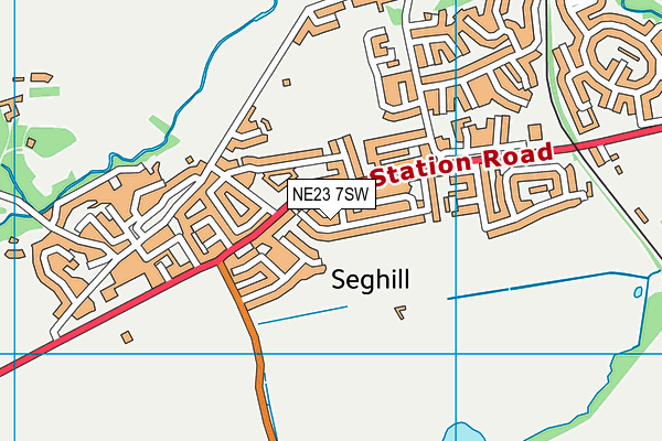 NE23 7SW map - OS VectorMap District (Ordnance Survey) NE23 7SW map - OS VectorMap District (Ordnance Survey)