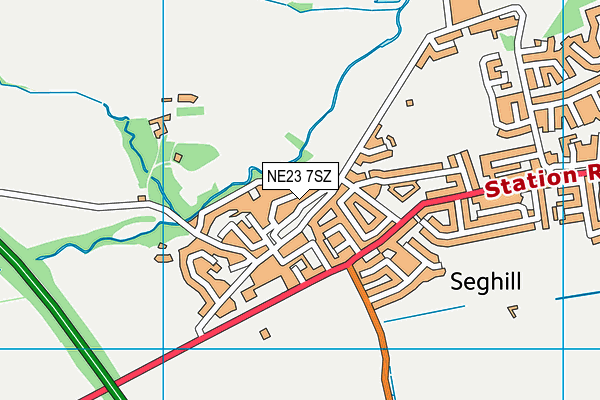 NE23 7SZ map - OS VectorMap District (Ordnance Survey) NE23 7SZ map - OS VectorMap District (Ordnance Survey)