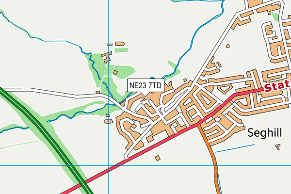 NE23 7TD map - OS VectorMap District (Ordnance Survey) NE23 7TD map - OS VectorMap District (Ordnance Survey)
