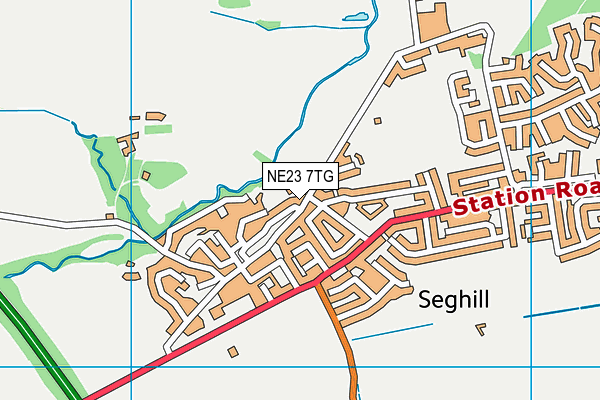 NE23 7TG map - OS VectorMap District (Ordnance Survey) NE23 7TG map - OS VectorMap District (Ordnance Survey)