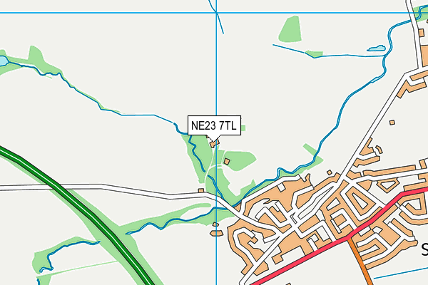 NE23 7TL map - OS VectorMap District (Ordnance Survey) NE23 7TL map - OS VectorMap District (Ordnance Survey)