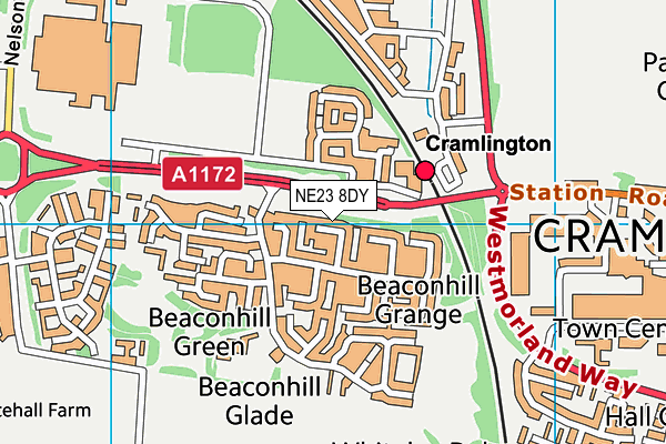 NE23 8DY map - OS VectorMap District (Ordnance Survey) NE23 8DY map - OS VectorMap District (Ordnance Survey)
