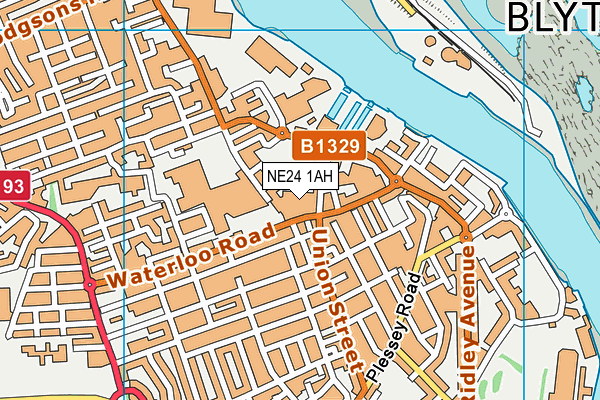NE24 1AH map - OS VectorMap District (Ordnance Survey) NE24 1AH map - OS VectorMap District (Ordnance Survey)